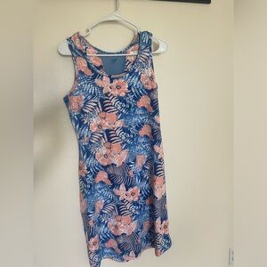 Columbia Blue and Pink Patterned Dress